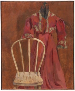 „Bentwood Chair, Kleid mit hoher Taille“, kalifornische Frau, postimpressionistisch, Sonoma