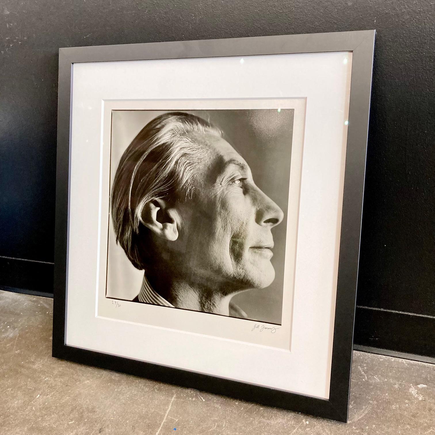 Signed limited edition print of Charlie Watts, drummer of the Rolling Stones, taken by acclaimed photographer, Jill Furmanovsky in 1991 at The Halcyon Hotel, London England.

This is one of the last prints available, limited edition number