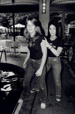 Sandy West and Joan Jett of Runaways Goofing Around Vintage Original Photograph