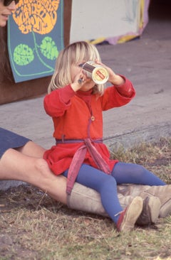 Vintage Hippie Girl At Monterey Pop Festival Fine Art Print