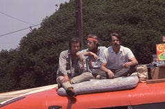 Vintage Hippies on Roof, Monterey Pop Festival Fine Art Print