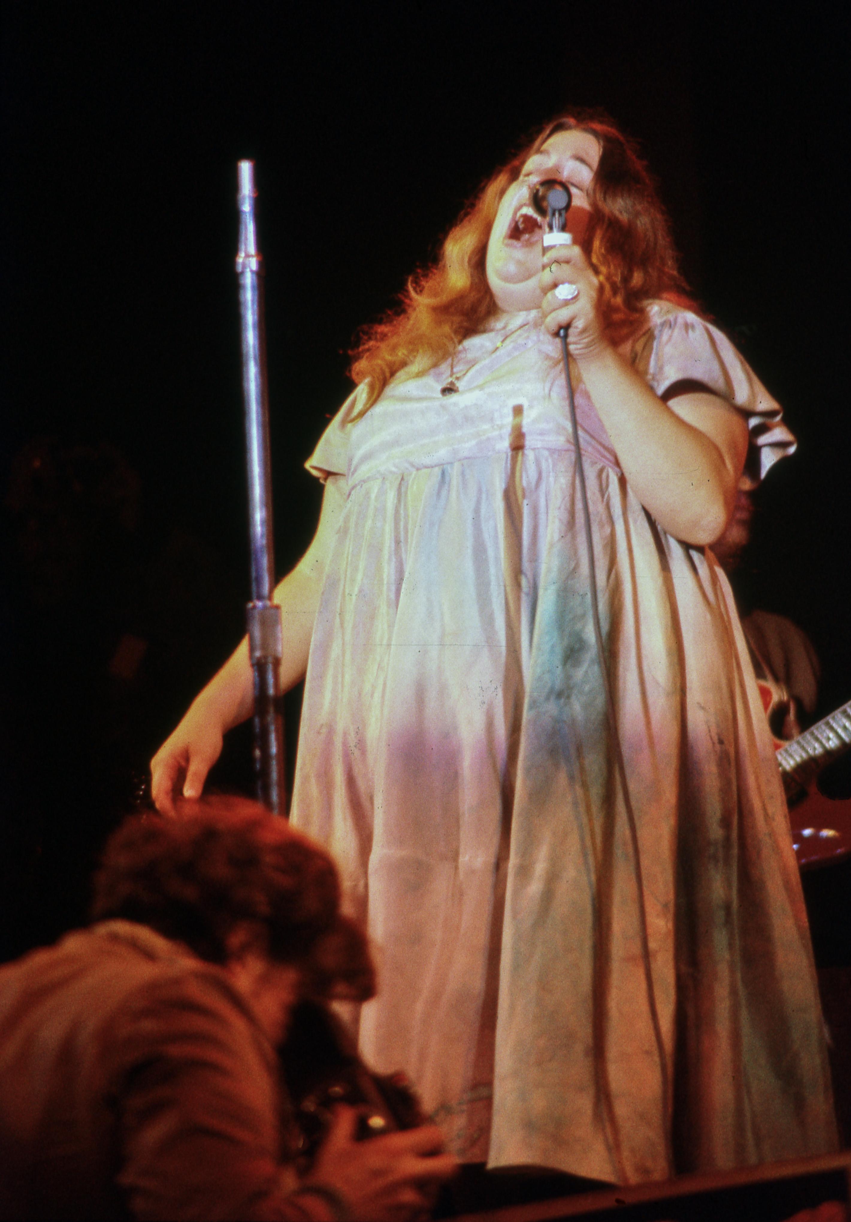 Jill Gibson Color Photograph - Mama Cass Performing on Stage at Monterey Pop Festival Fine Art Print