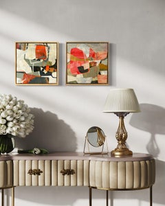 "Finishing Touch", Abstract Collage painting