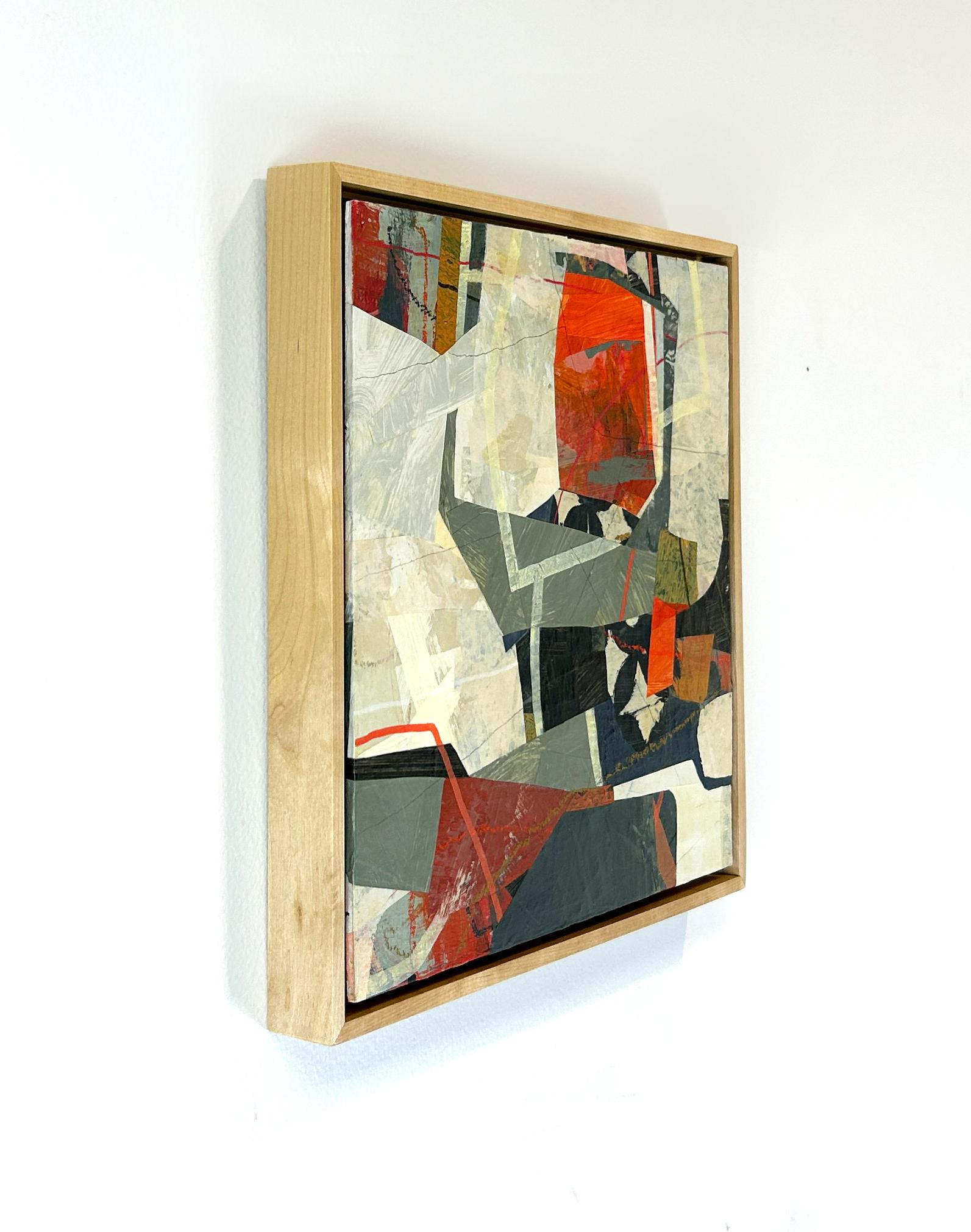 „Finishing Touch“, Abstraktes Collage-Gemälde im Angebot 3