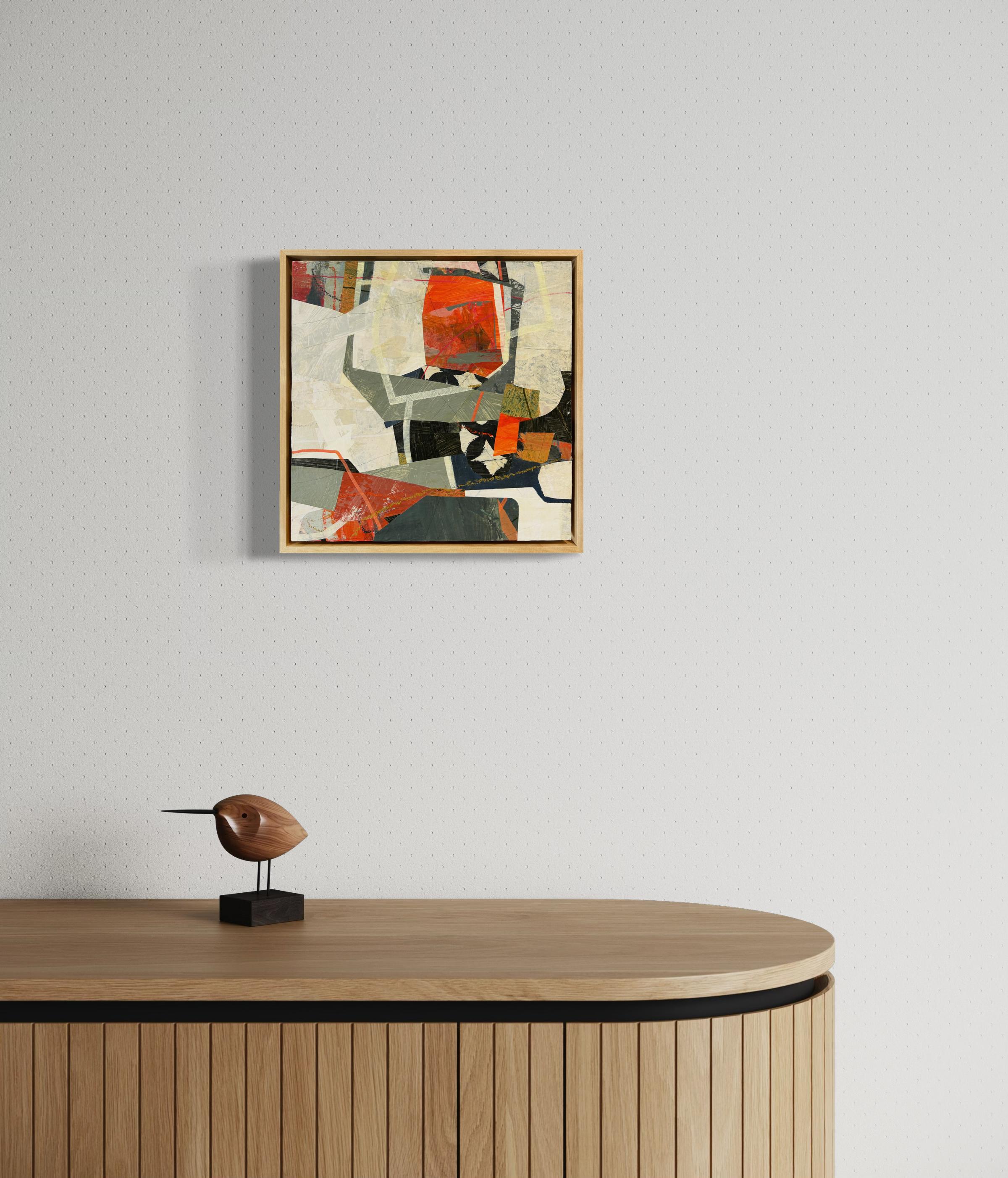 „Finishing Touch“, Abstraktes Collage-Gemälde im Angebot 4