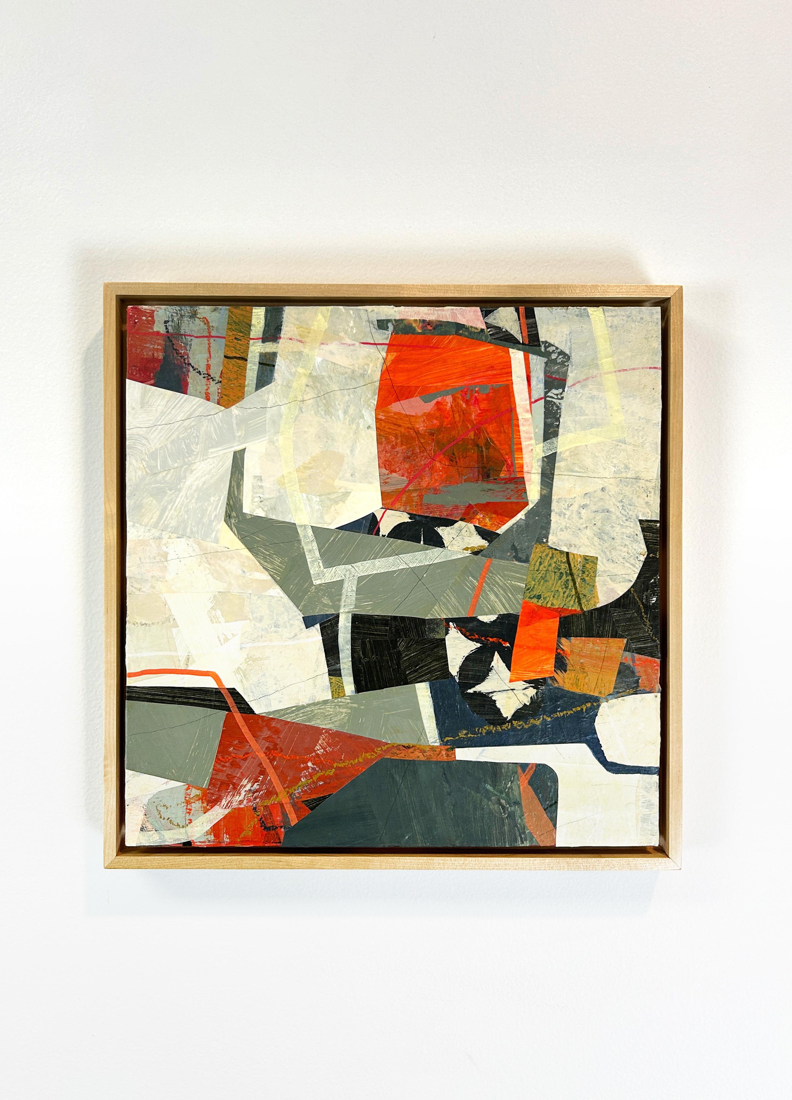 „Finishing Touch“, Abstraktes Collage-Gemälde im Angebot 5
