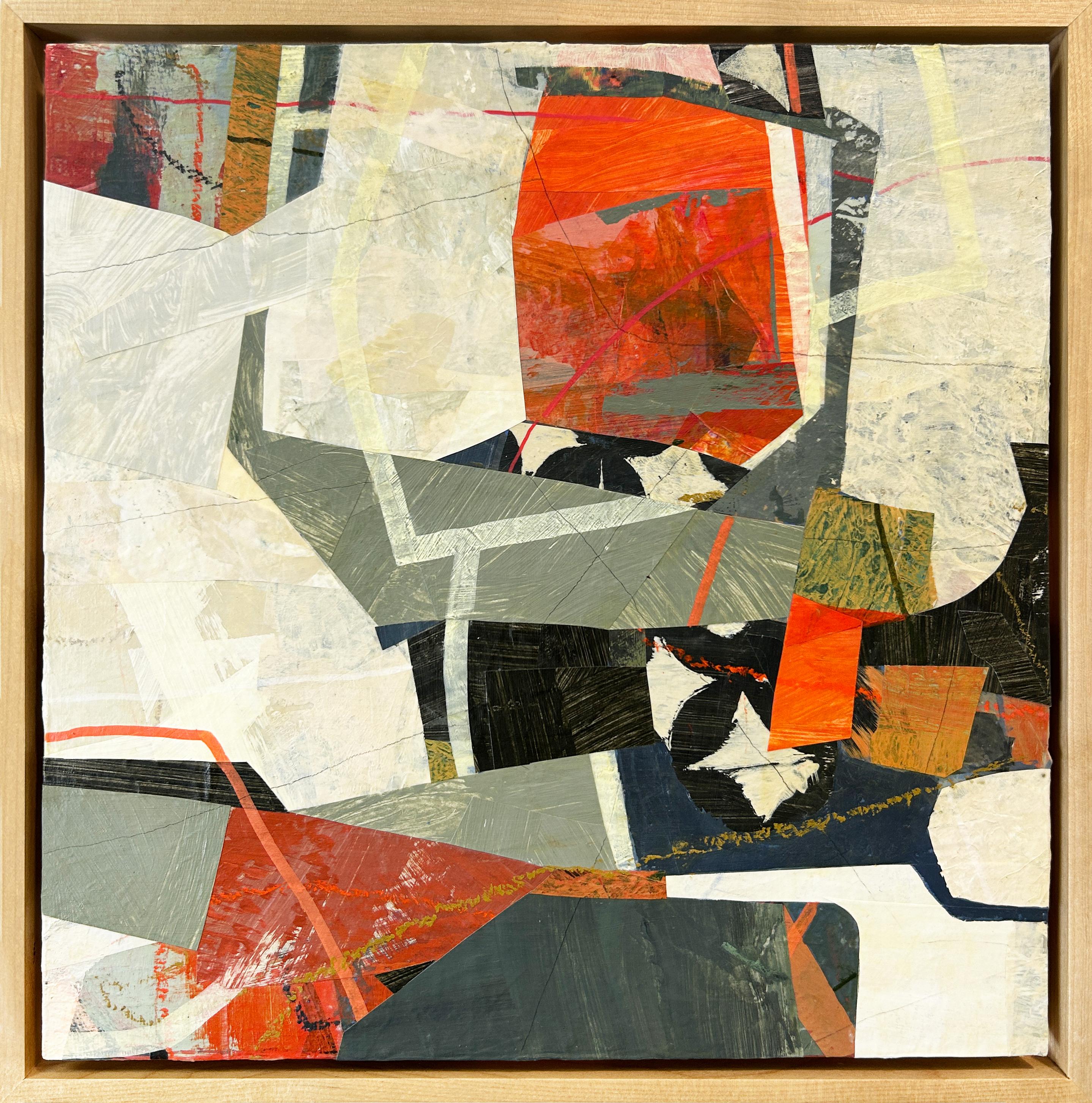 „Finishing Touch“, Abstraktes Collage-Gemälde im Angebot 6