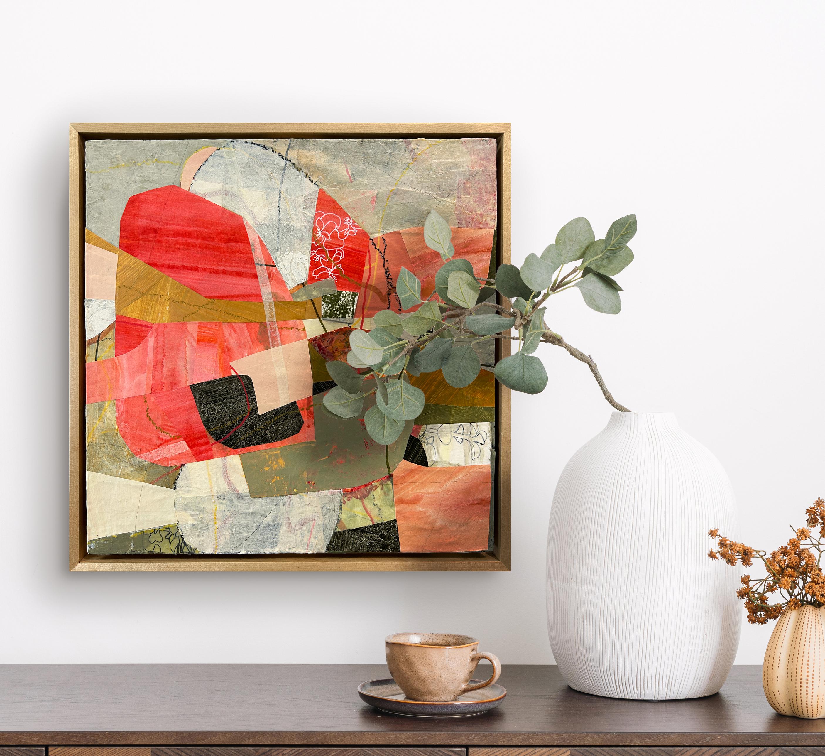 „I Think So Too“, Abstraktes Collage-Gemälde im Angebot 3