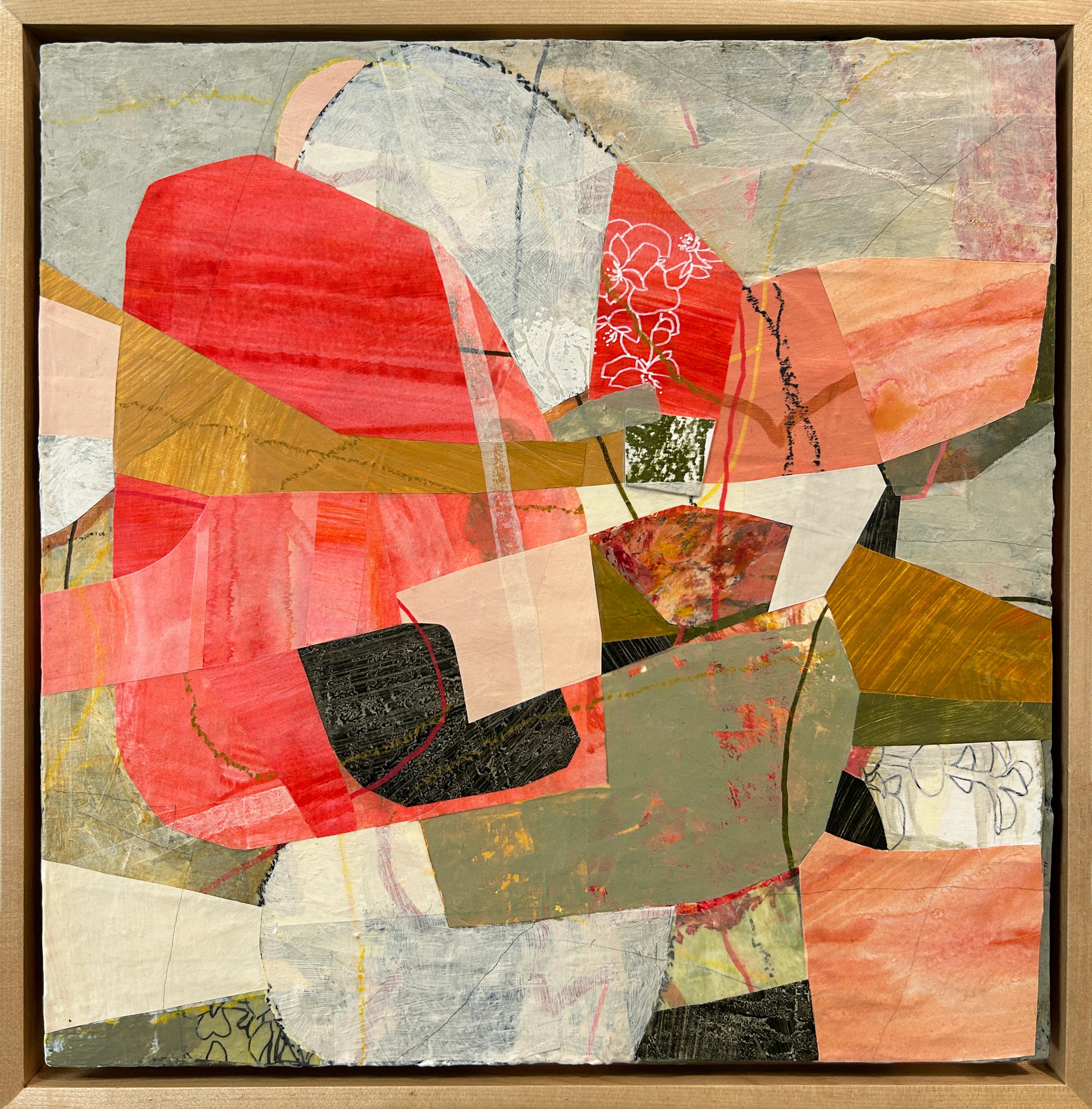 „I Think So Too“, Abstraktes Collage-Gemälde im Angebot 6