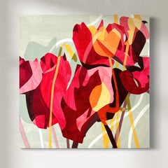 "Resting My Eyes", Abstract Floral Painting