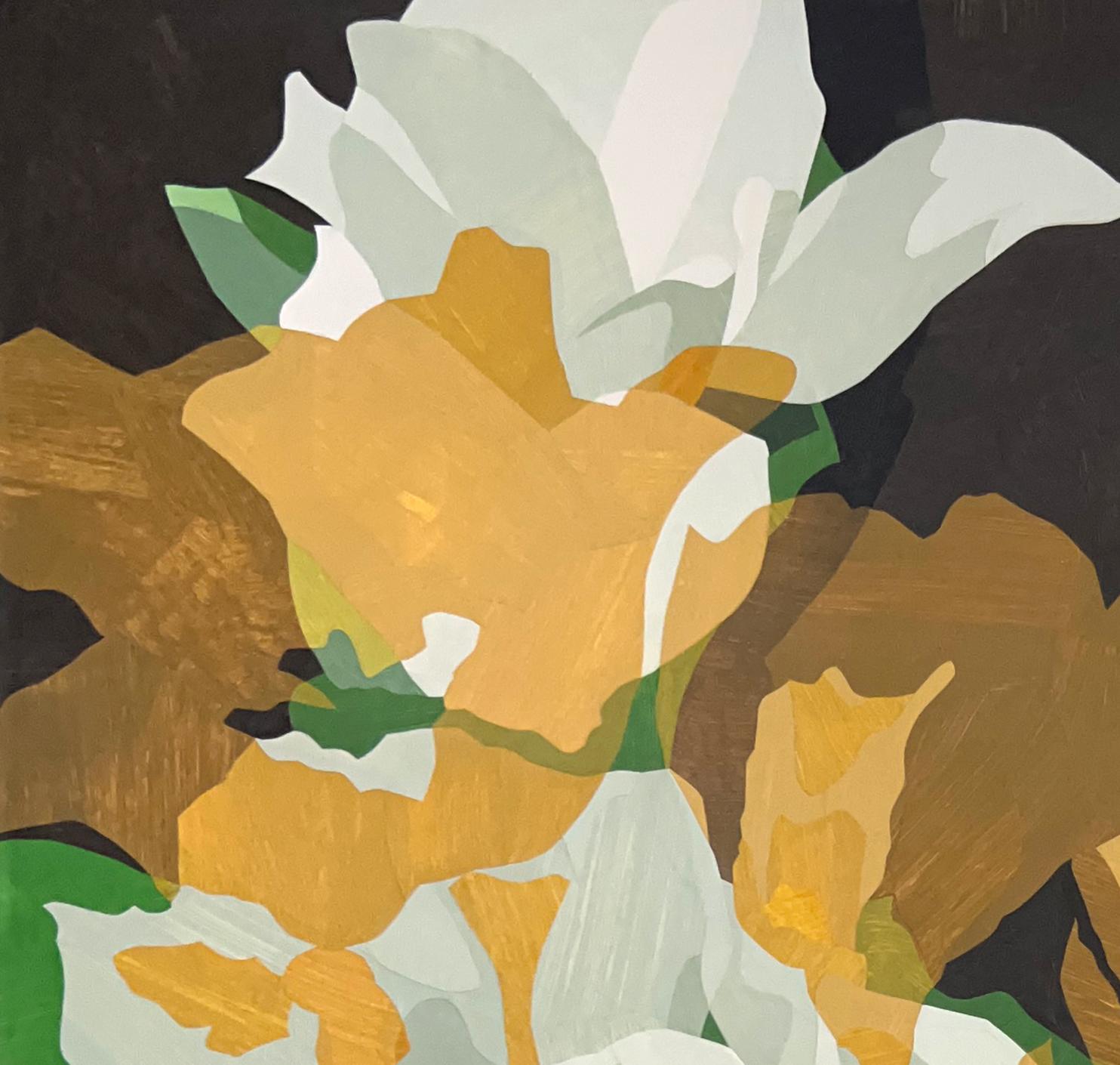 Where The Wind Blew : Collage in Mischtechnik (Abstrakter Impressionismus), Mixed Media Art, von Jill Haas