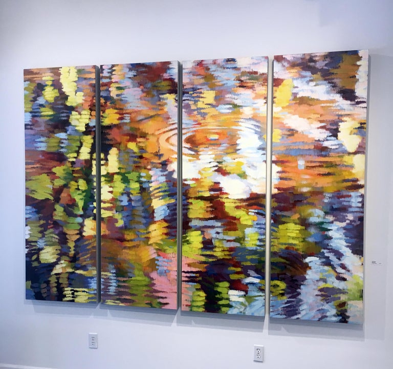 Jill Hackney "Echo 1", Pair of Impressionist Style Oil Painting on