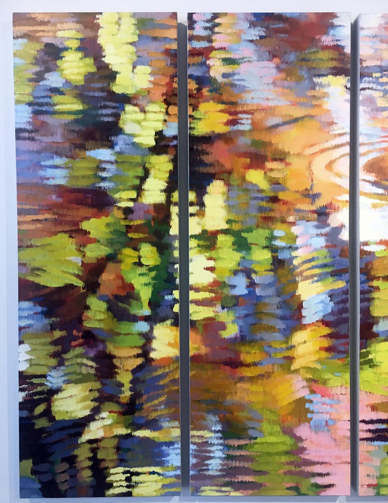 Jill Hackney "Echo 1", Pair of Impressionist Style Oil Painting on