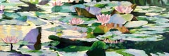 "Giverny XII", Contemporain, Huile, Peinture, Paysage, Paysage aquatique, Impressionniste