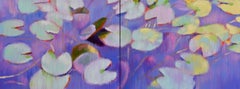"Giverny XV", Contemporáneo, Pintura al óleo, Lienzo, Impresionismo, Paisaje acuático