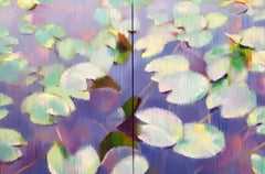 "Giverny XVIII", Contemporary, Oil Painting, Canvas, Impressionism, Waterscape (Paysage aquatique)