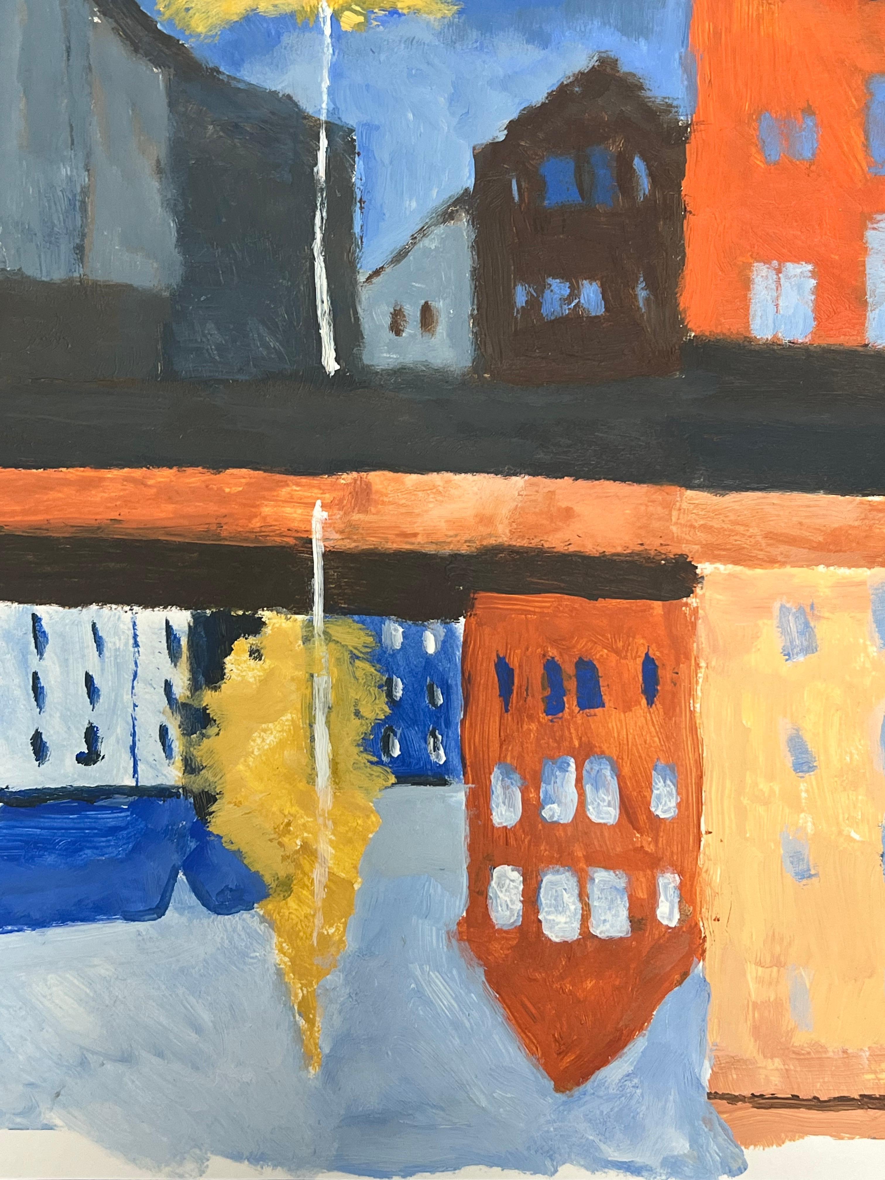 Artista/ Escuela: Jill Jackson (británica, contemporánea)

Título: Reflexión sobre el paisaje urbano

Técnica: gouache sobre papel de artista, sin enmarcar 

Pintura : 18 x 12 pulgadas

Procedencia: todos los cuadros que tenemos de este artista
