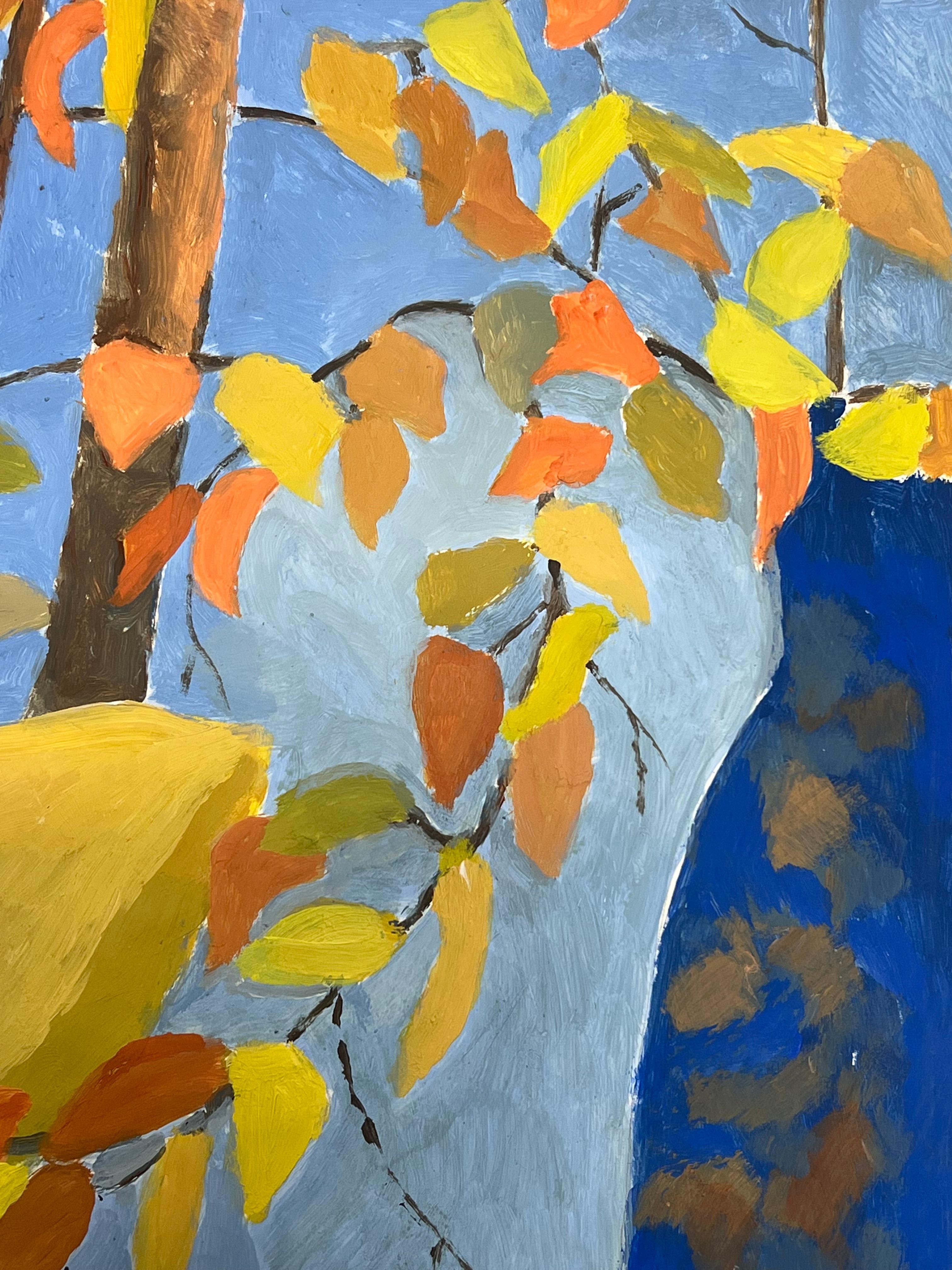 Artist/ School: Jill Jackson (British, contemporary)

Title: Autumn Leaves in Conversation

Medium: gouache on artist paper, unframed 

Painting : 18 x 12 inches

Provenance: all the paintings we have by this artist have come from a private