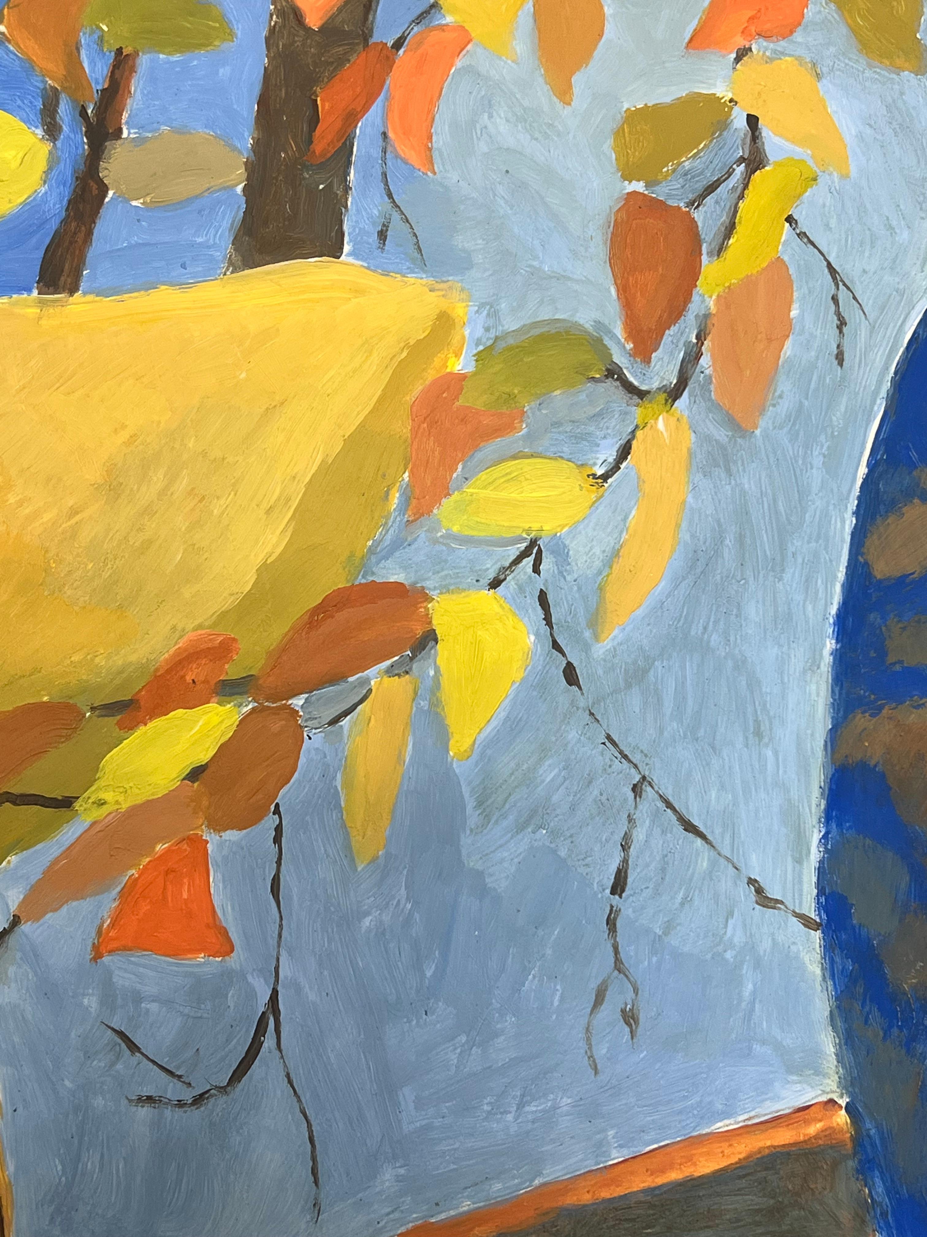 Autumn Leaves in Conversation: A Study of Vibrant Foliage British Oil Painting For Sale 1