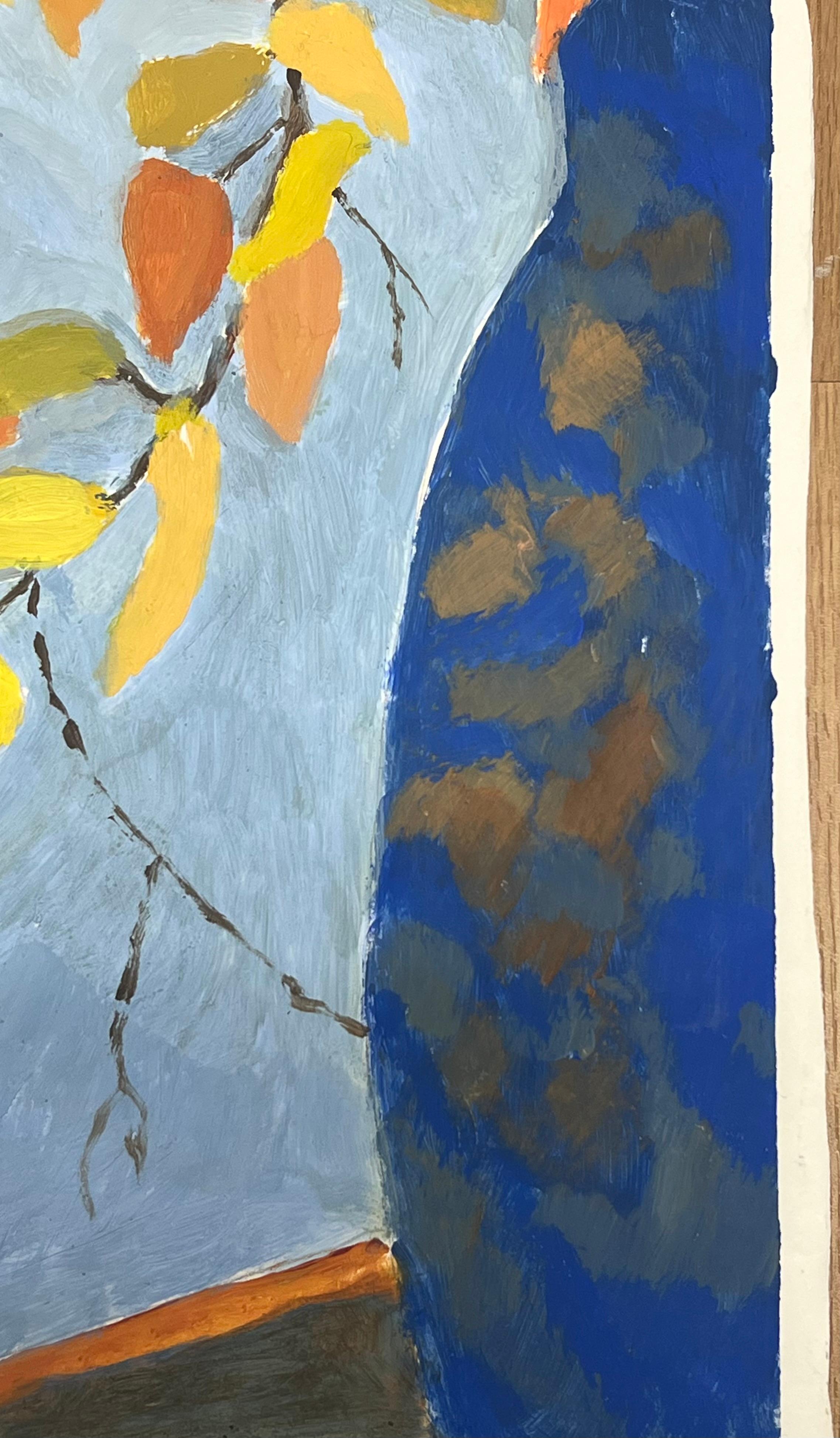 Autumn Leaves in Conversation: A Study of Vibrant Foliage British Oil Painting For Sale 2