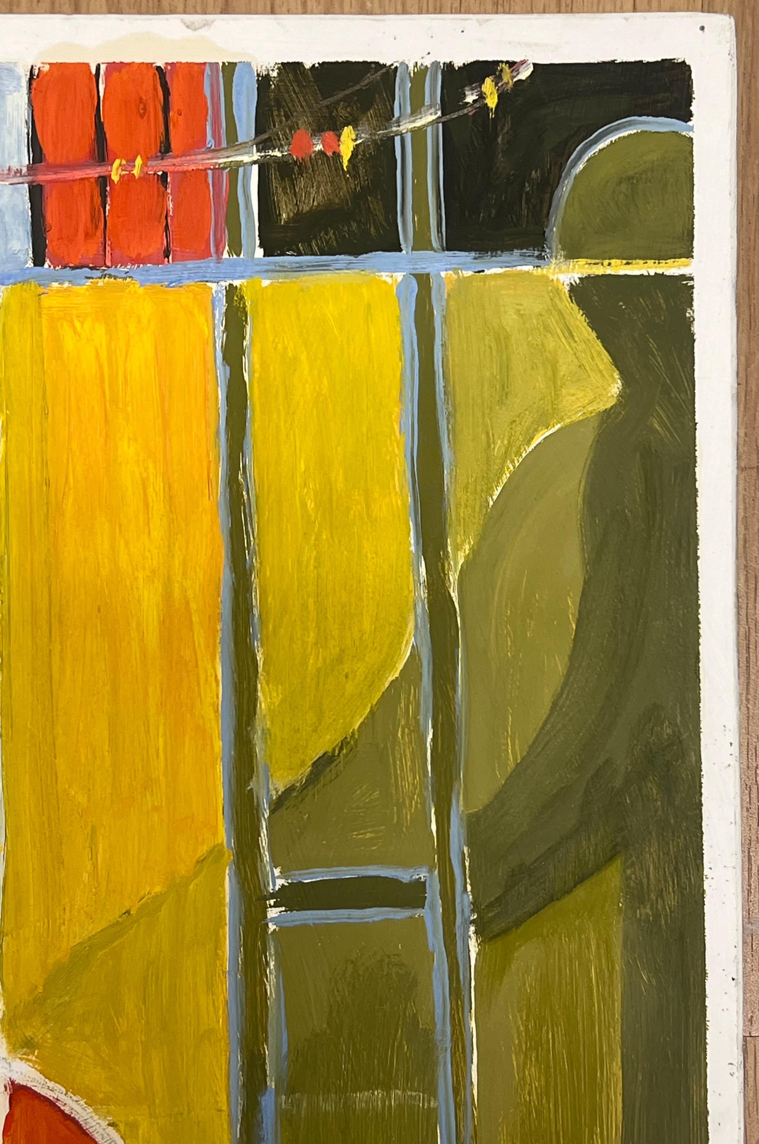 Artist/ School: Jill Jackson (British, contemporary)

Title: Geometric Interior 

Medium: oil on board, unframed 

Painting : 16 x 11 inches

Provenance: all the paintings we have by this artist have come from a private collection in