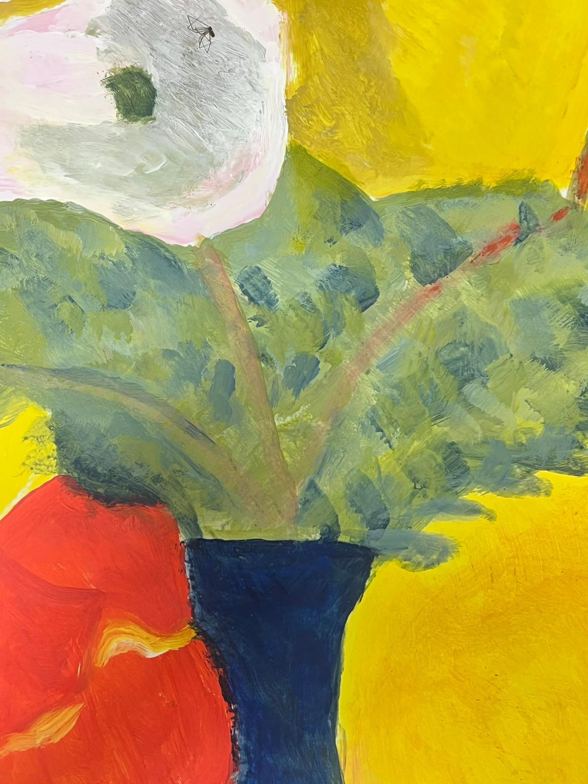 Bodegón floral moderno con fondo amarillo intenso - Interior Painting Amarillo de Jill Jackson