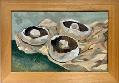 Stillleben mit Pilz, Originales modernes britisches postimpressionistisches Gemälde