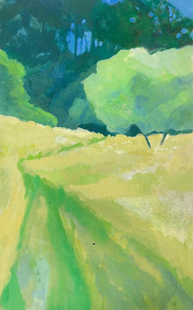 Two Color Landscapes Color Landscape Paintings - 353 For Sale at 1stDibs