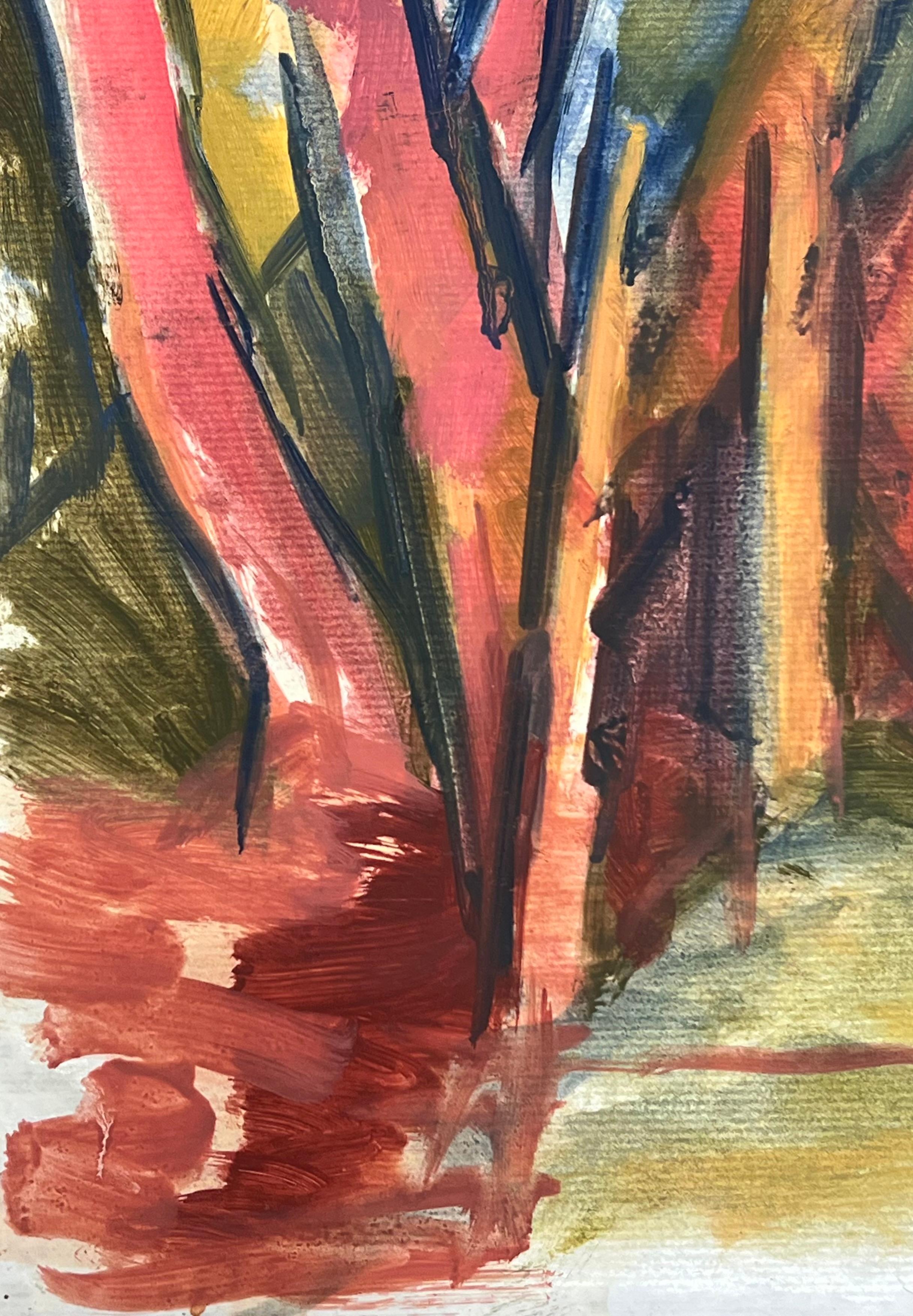 Künstler/Schule: Jill Jackson (britisch, zeitgenössisch)

Titel: Abstrakte Baum-Landschaft 

Medium: Gouache auf Künstlerpapier, ungerahmt 

Gemälde : 20 x 15 Zoll

Provenienz: Alle Gemälde dieses Künstlers, die wir besitzen, stammen aus einer