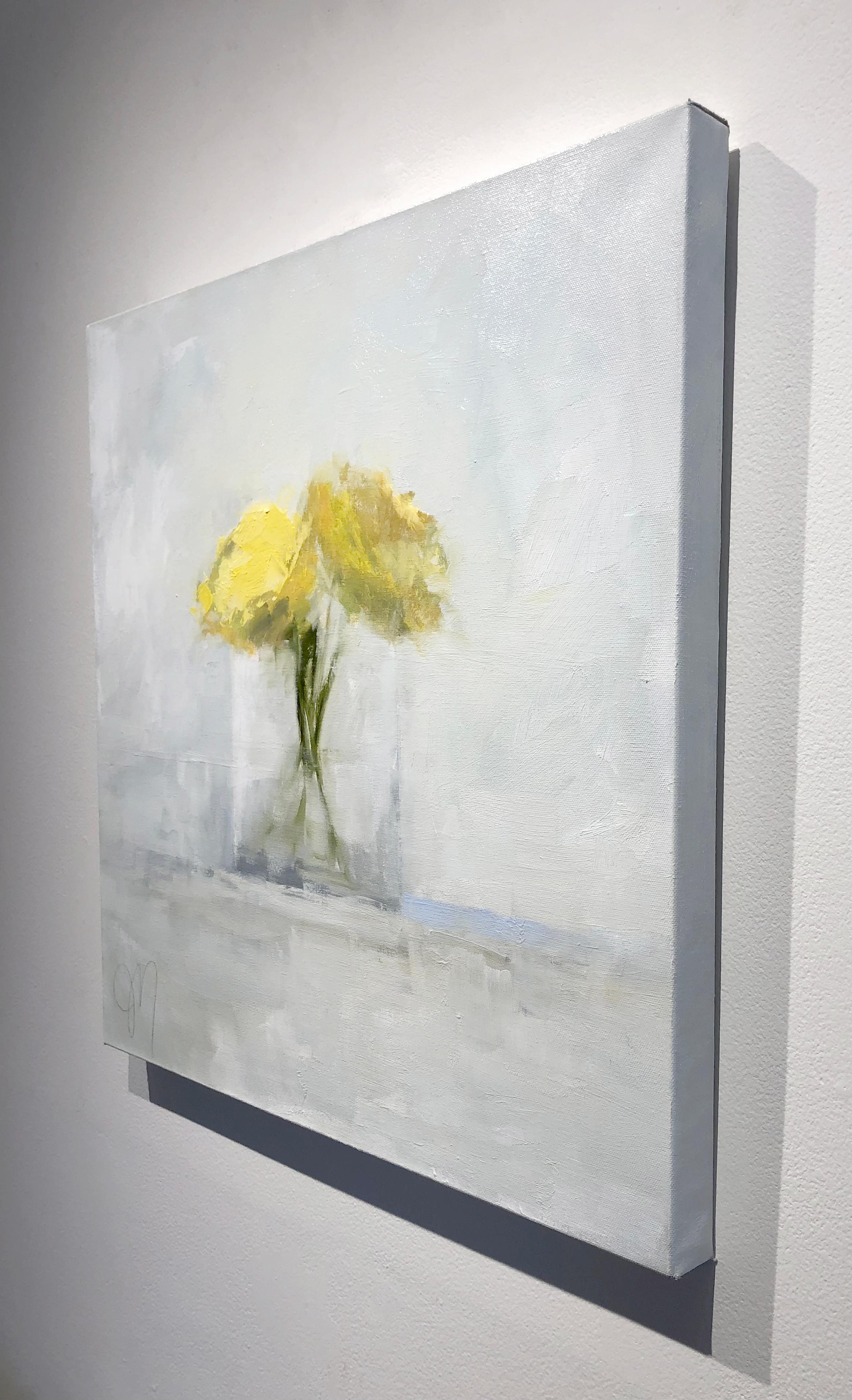 Jill Matthews, « Mellow Yellow », peinture à l'huile contemporaine de nature morte à fleurs en vente 3