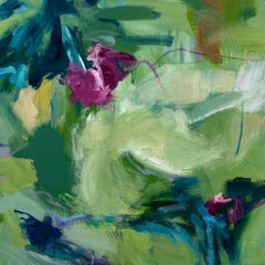 Promise Me Roses, Abstract Painting, Colorful, Botanical, Flowers