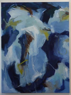 Sounds of Serenity, Painting, Abstract, Blue, Acrylic Painting, Abstract Art