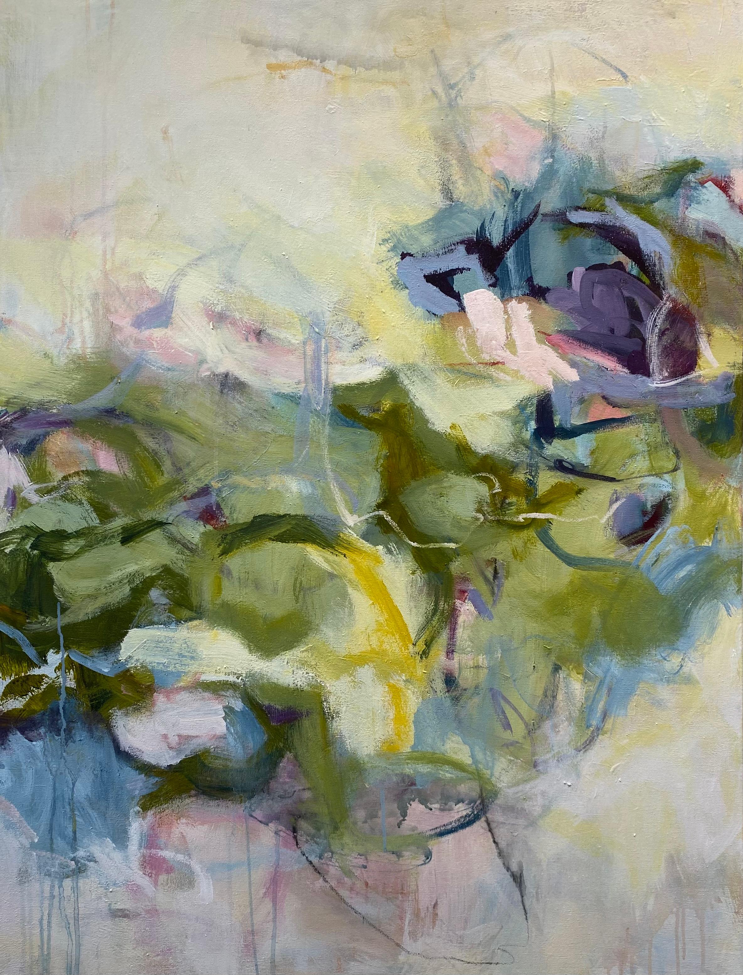 Summer Perfume, Painting, Abstract, Floral - Mixed Media Art by Jill Morton