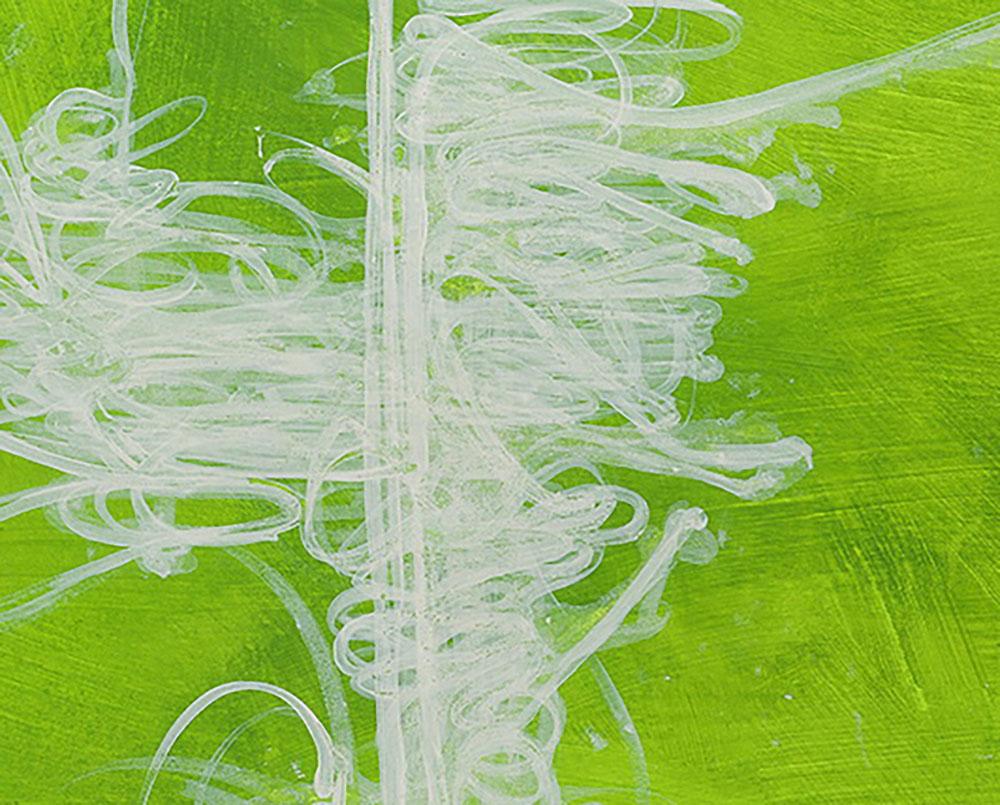 11.7 (Abstraktes Gemälde des Expressionismus) (Grün), Abstract Drawing, von Jill Moser