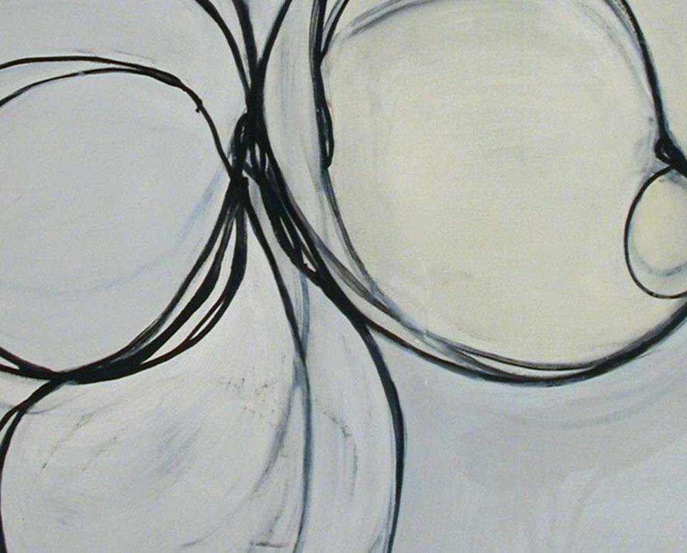 7.21 (Abstraktes Gemälde des Expressionismus) (Grau), Abstract Drawing, von Jill Moser