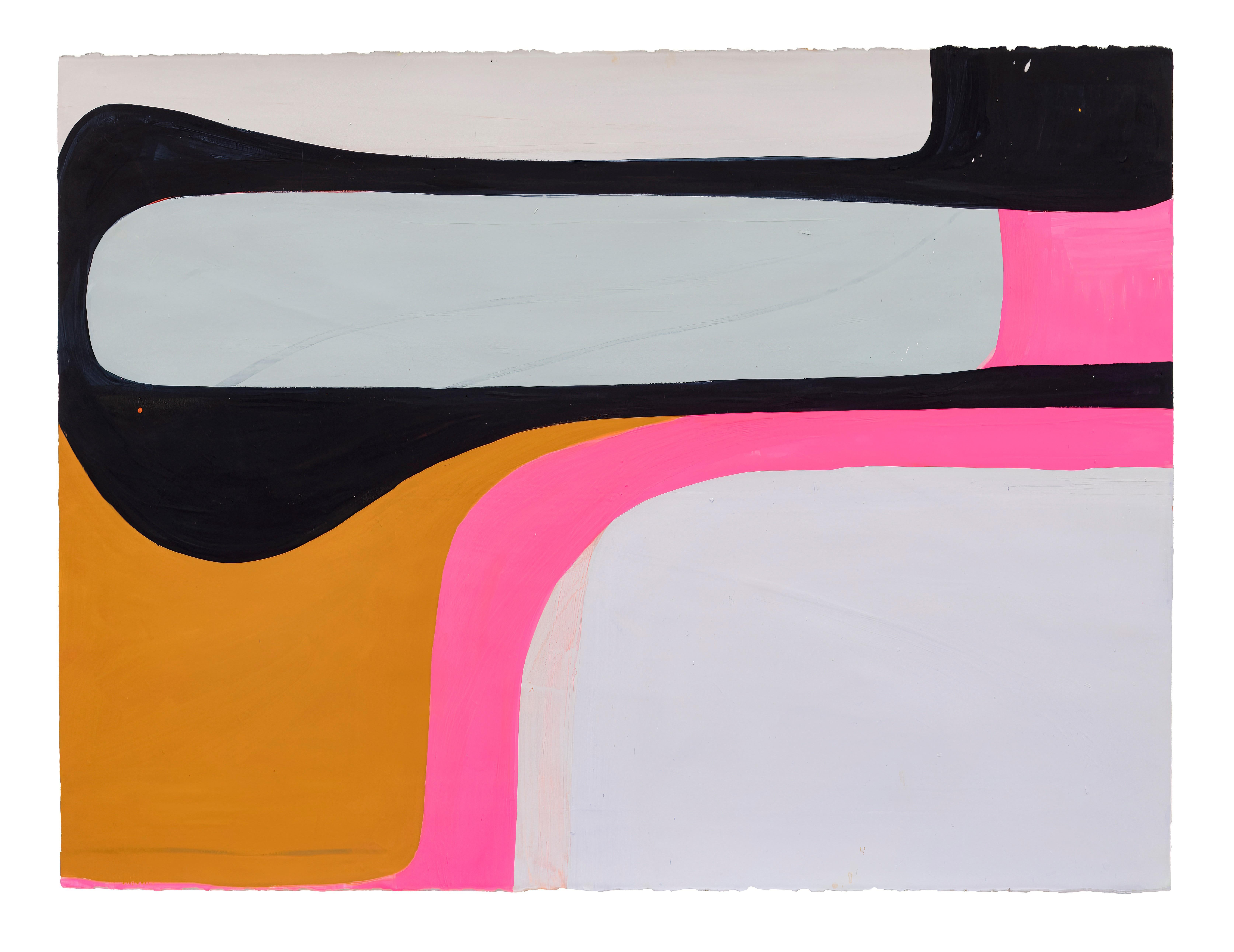 Jill Moser Abstract Painting - "NY 7.24" 2024 gouache on watercolor paper