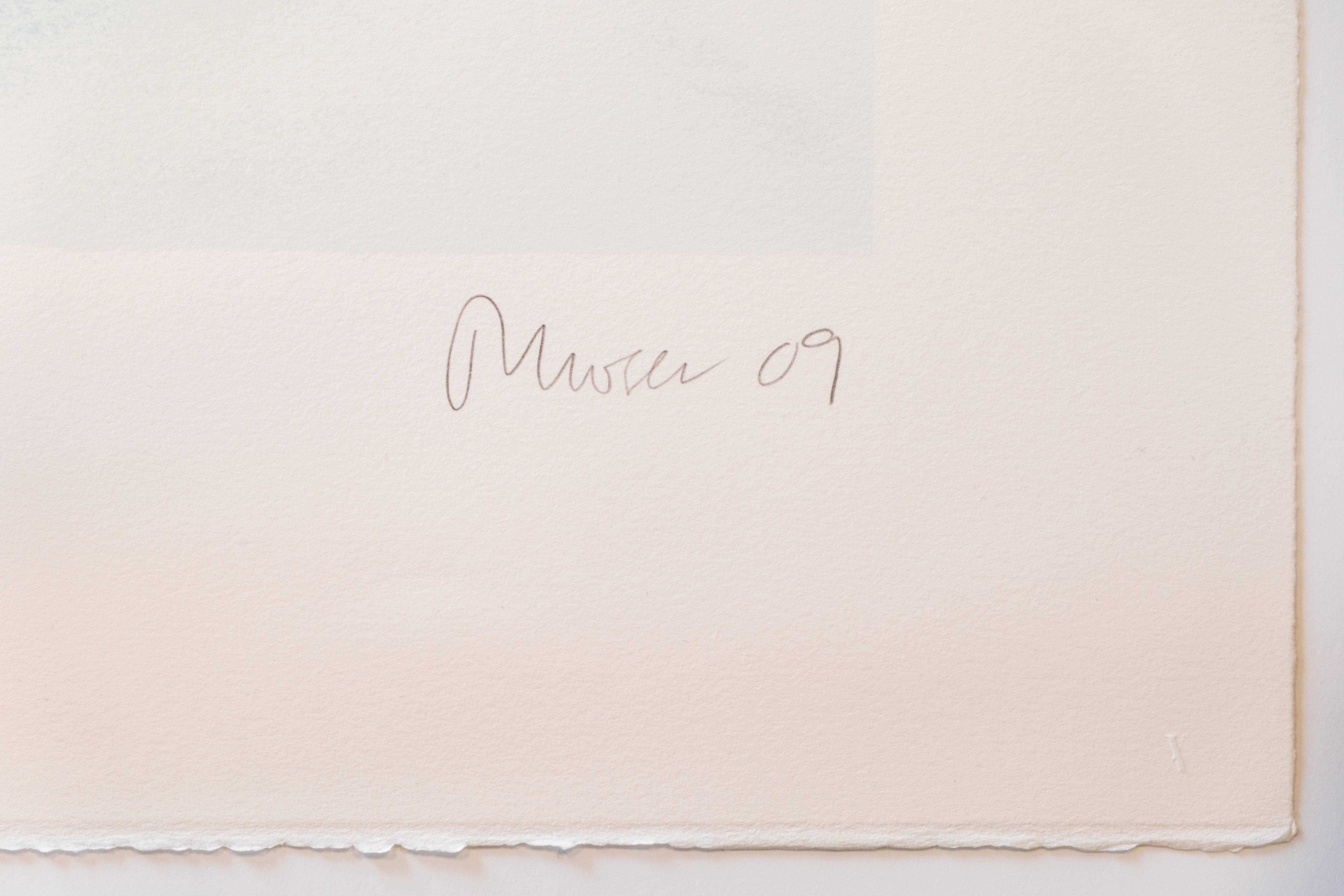 Acrobat, by Jill Moser (marine blue abstract screen print) For Sale 1