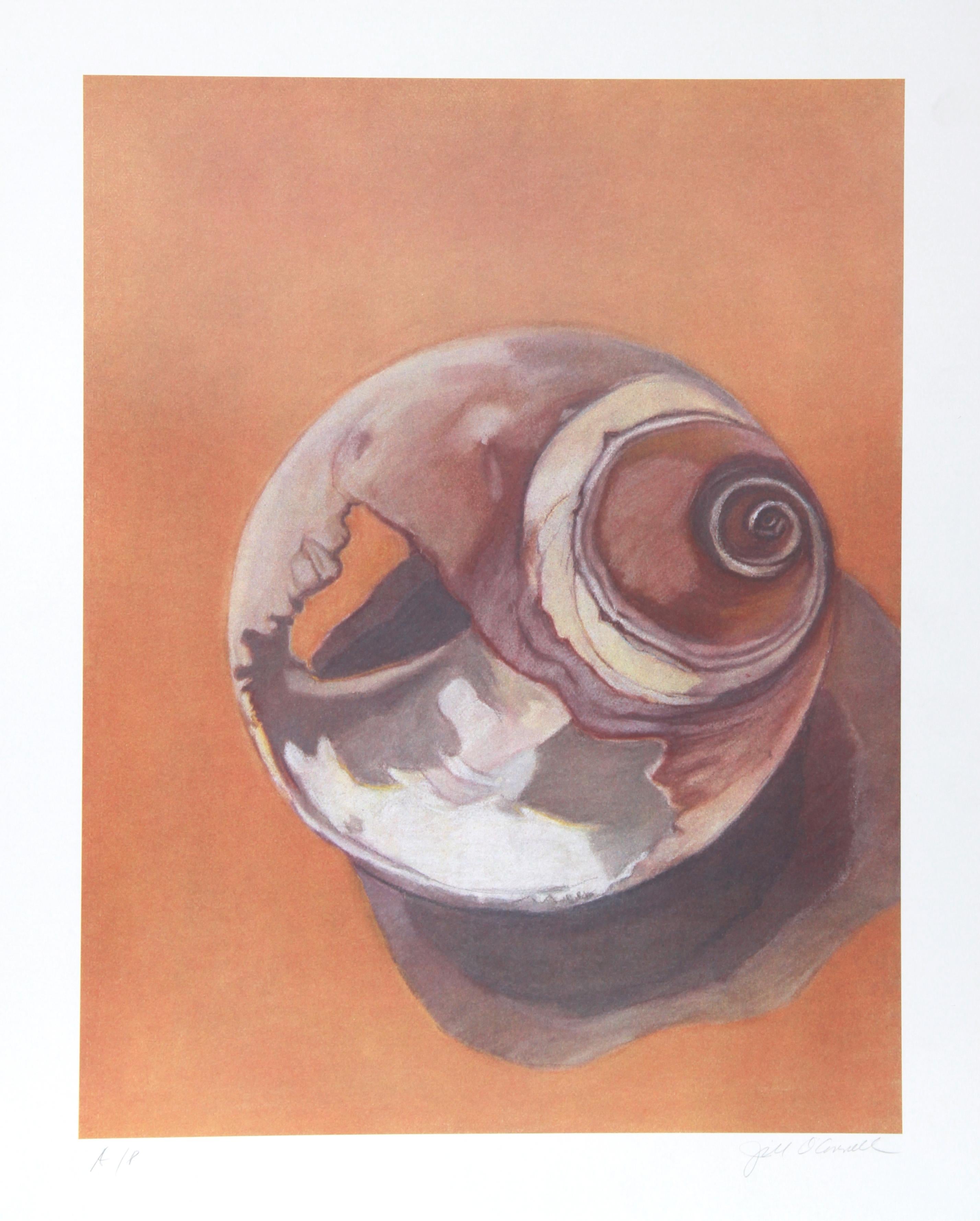 Moon Shell
Jill O’Connell
Date: circa 1980
Lithograph, signed and numbered in pencil
Edition of 500, AP
Image Size: 24.5 x 19 inches
Size: 29.5 in. x 23 in. (74.93 cm x 58.42 cm)