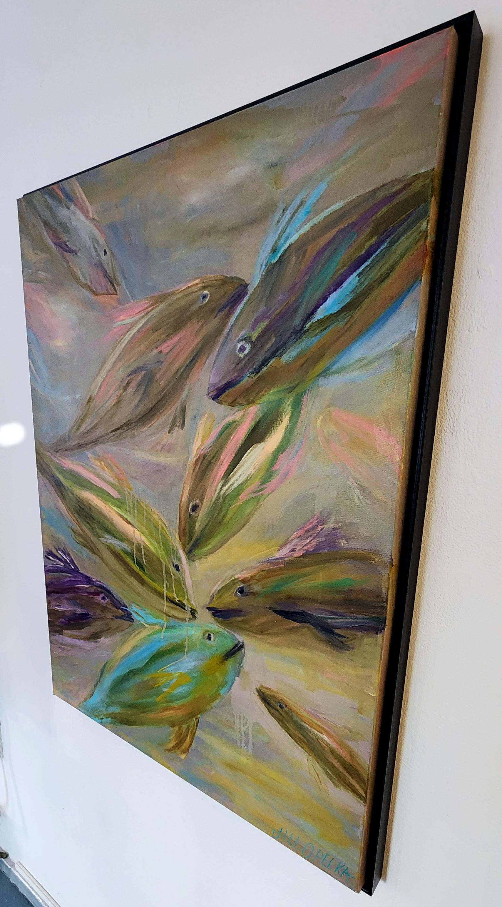 Jill Opelka
Mackarel
Oil on Canvas
Year: 2023
Size: 40x30in
Framed: 41x31x1.5in
Signed by hand
COA provided
Ref.: 924802-2051

Tags: Fish, School, Saba, Green, Light Green, Blue, Pink, Soft, Warm

*Framed in a black wooden