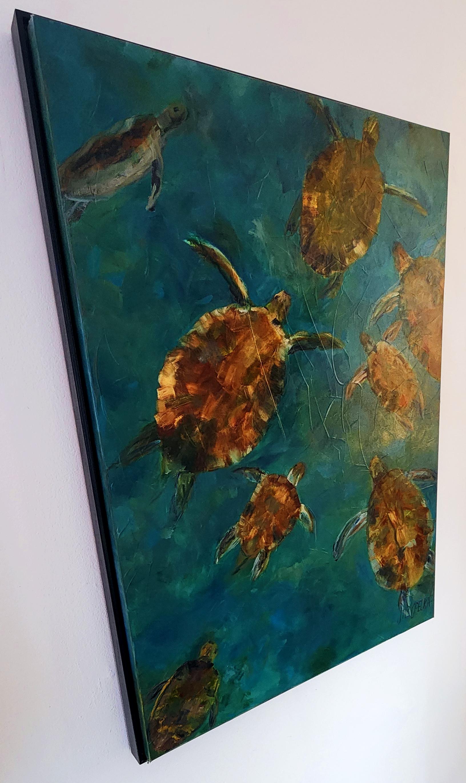 Turtles (Teal, Blue, Brown, Deep, Vibrant) For Sale 1