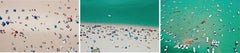 "Beach II", "Nude Beach" and "Sandbar", Medium Aerial Photograph Triptych, 2015