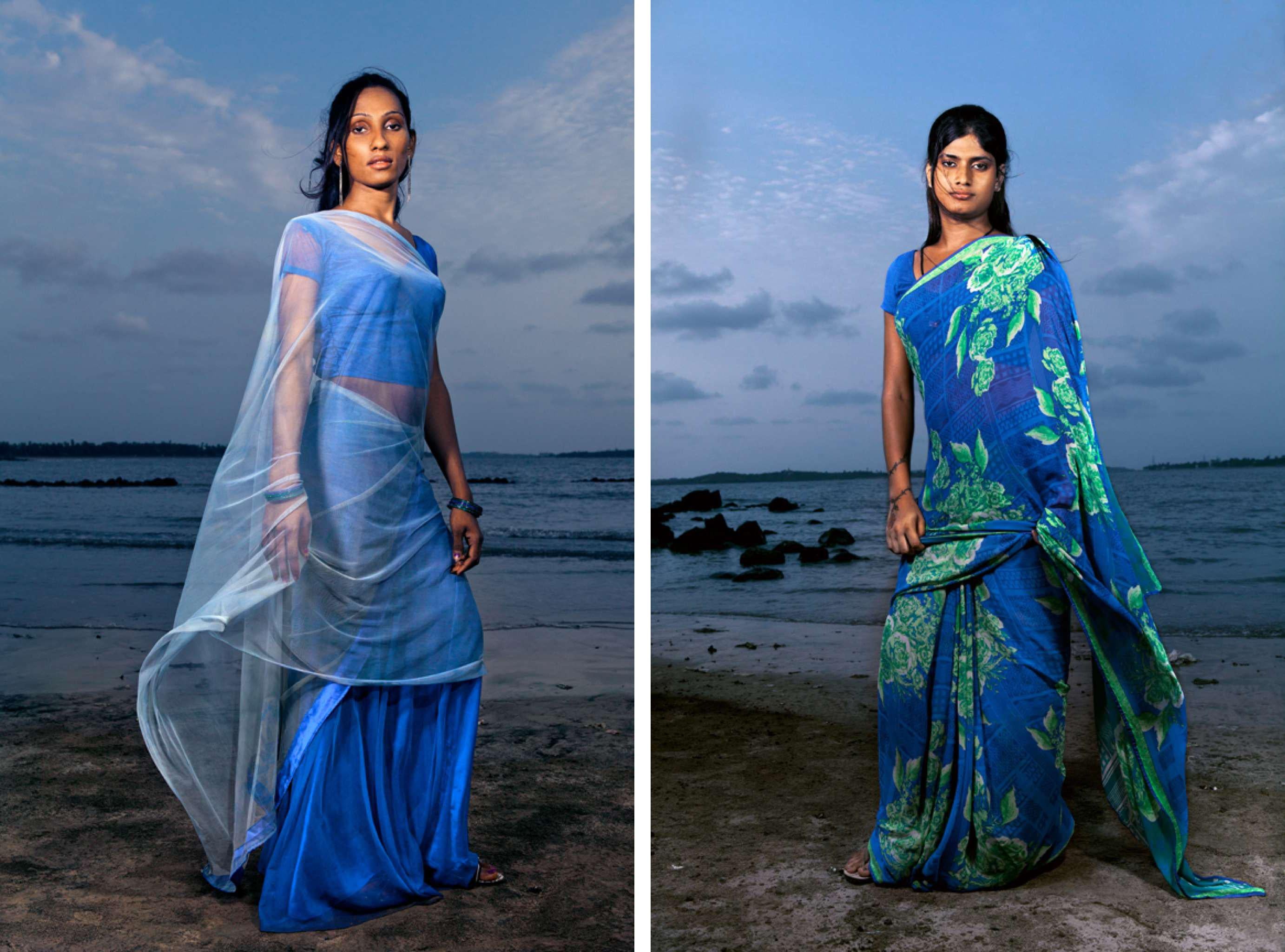 Jill Peters Color Photograph – Debo und Banu, Protrait. Aus der Serie The Third Gender of India