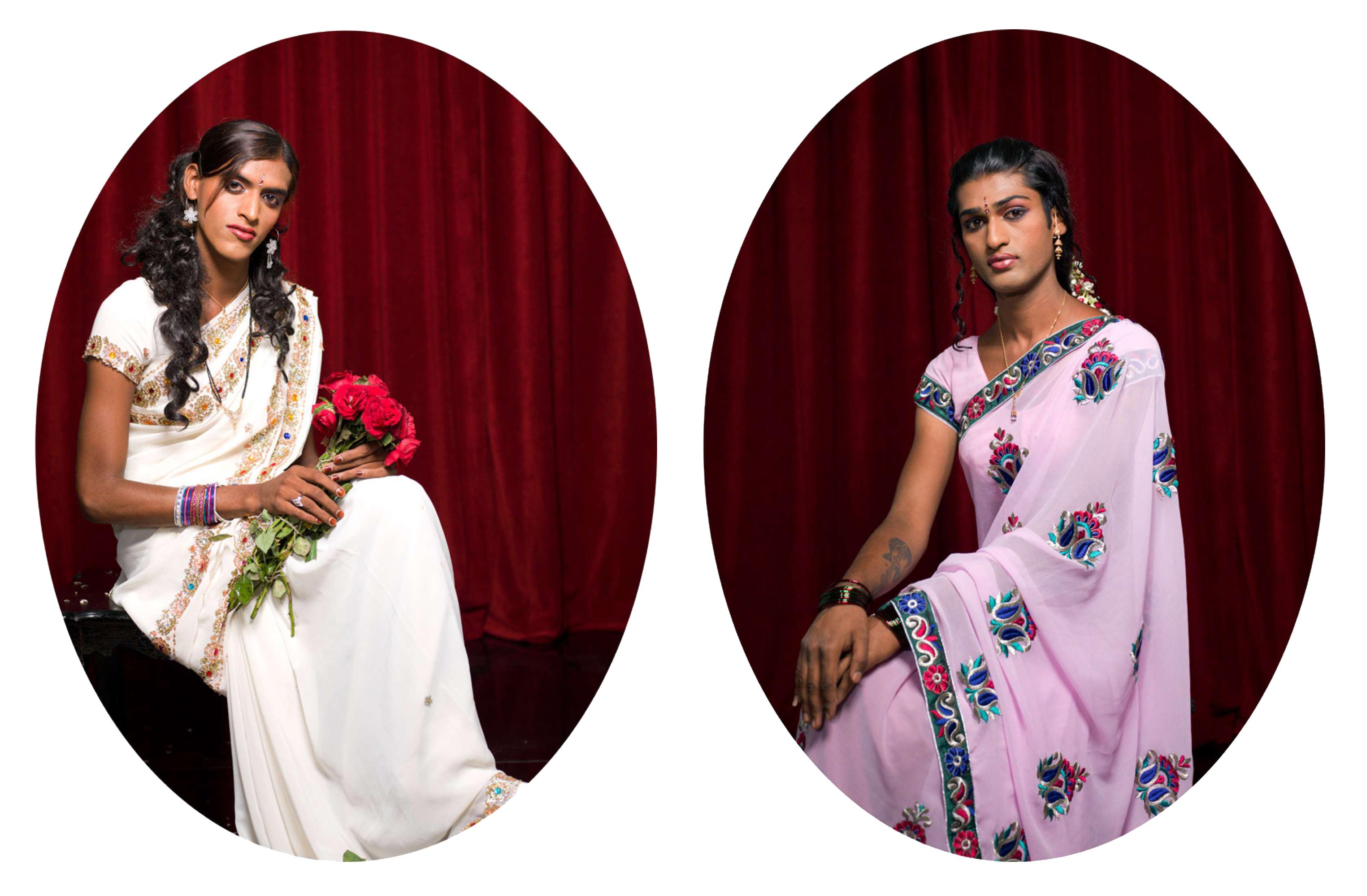 Jill Peters Portrait Photograph - Muskan and Sangita, Protraits. From The Third Gender of India Series