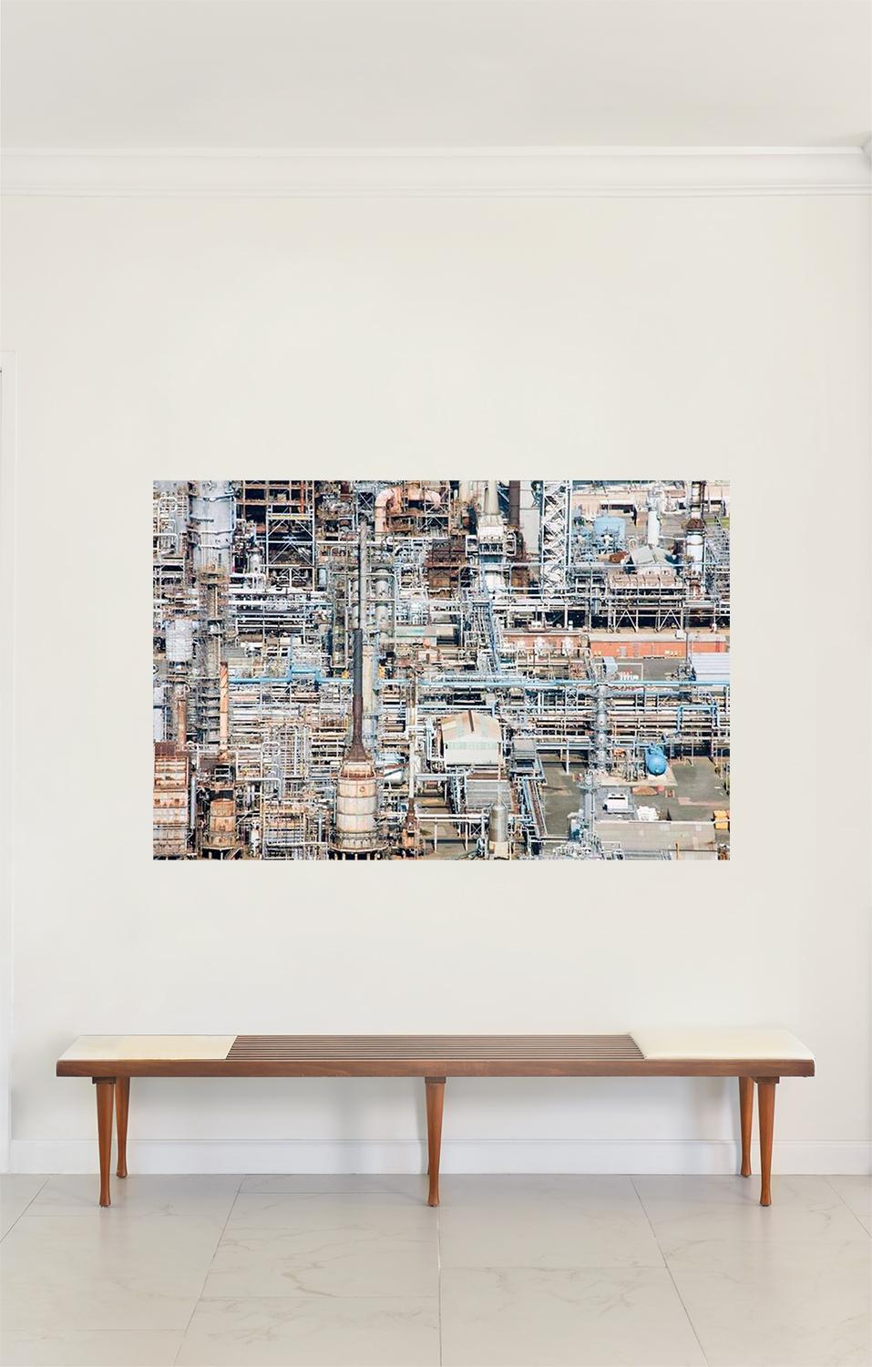 Refinery. Areal limited edition color photograph - Photograph by Jill Peters