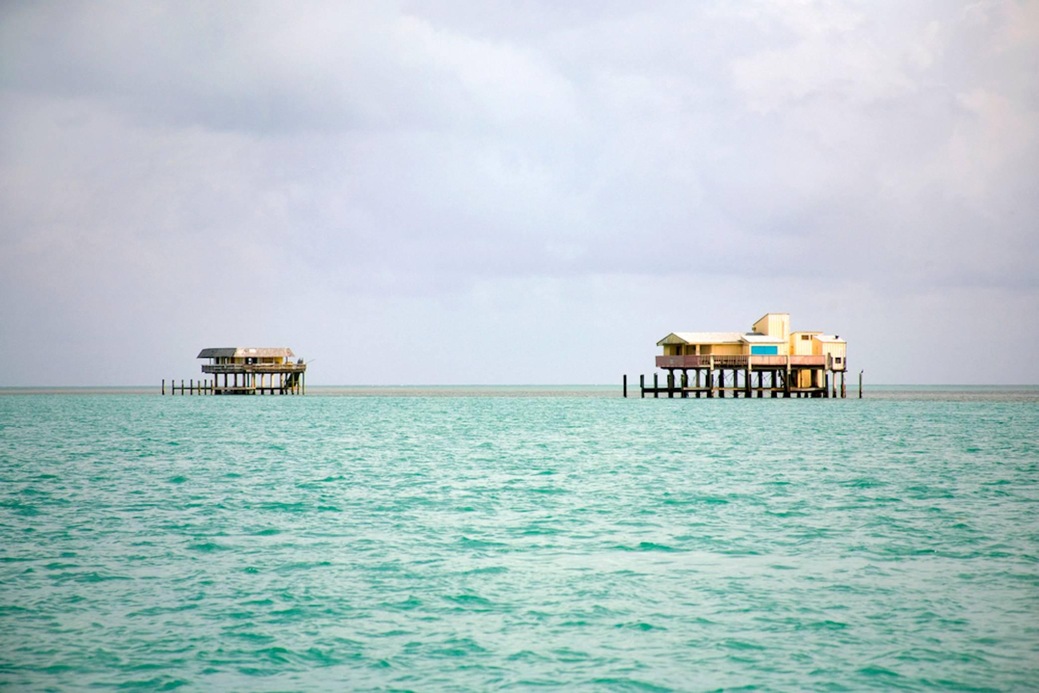 Stiltsville I. Areal Landscape ocean photographie couleur en édition limitée