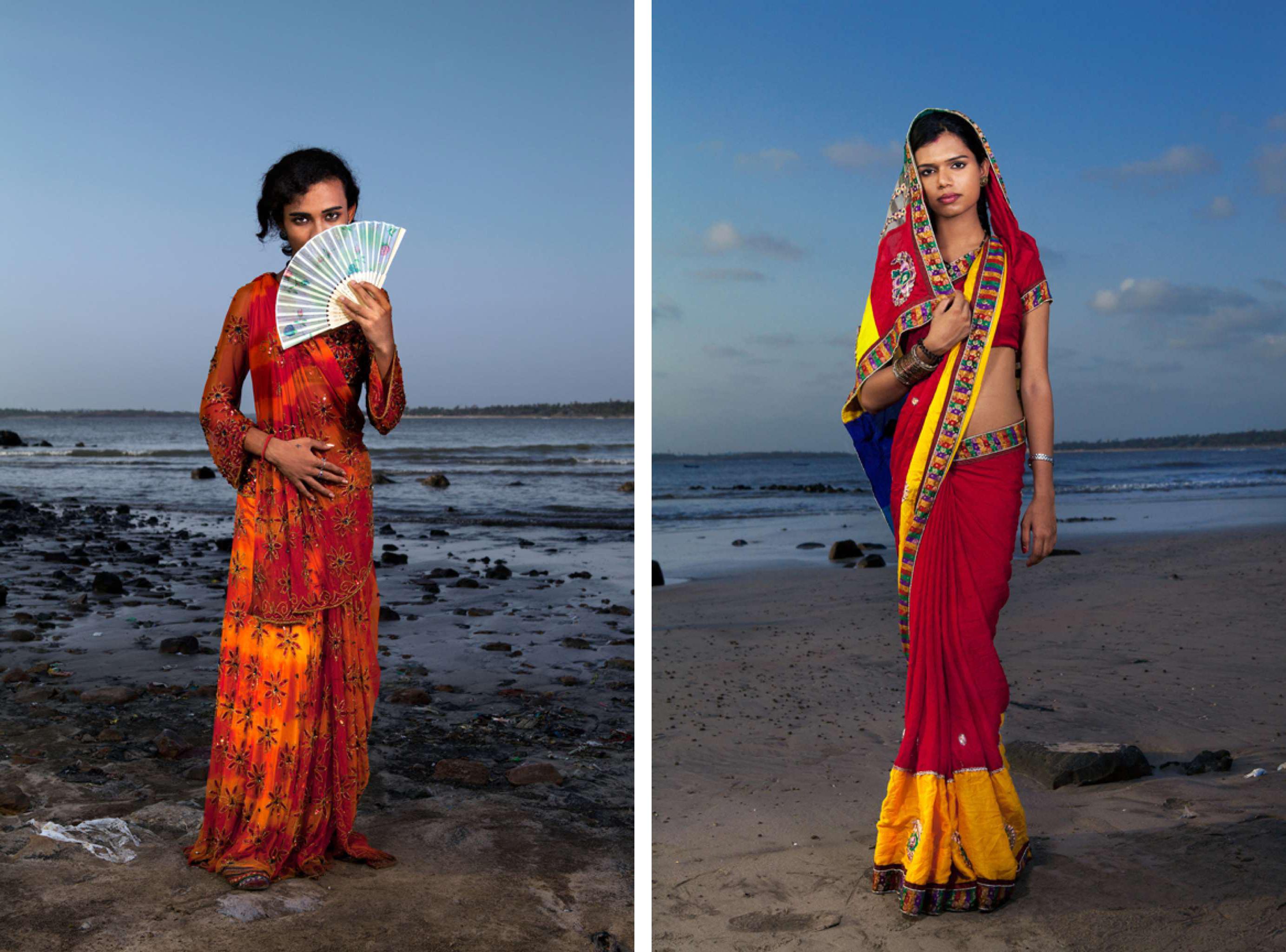 Jill Peters Color Photograph – Vijay und Julie, Porträt. Aus der Serie The Third Gender of India