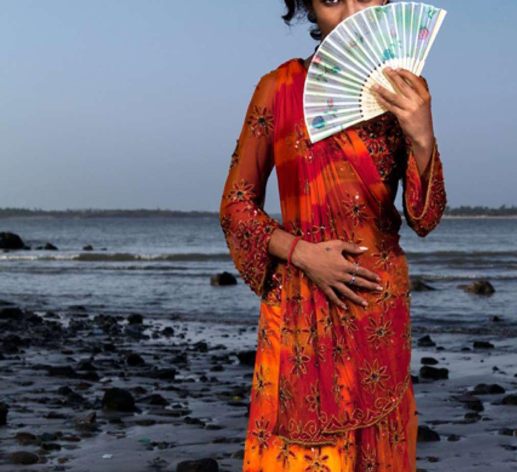 Vijay, Protrait. From The Series The Third Gender of India - Modern Photograph by Jill Peters