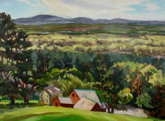 "Muchas vistas del Museo Fruitlands", contemporáneo, paisaje, óleo