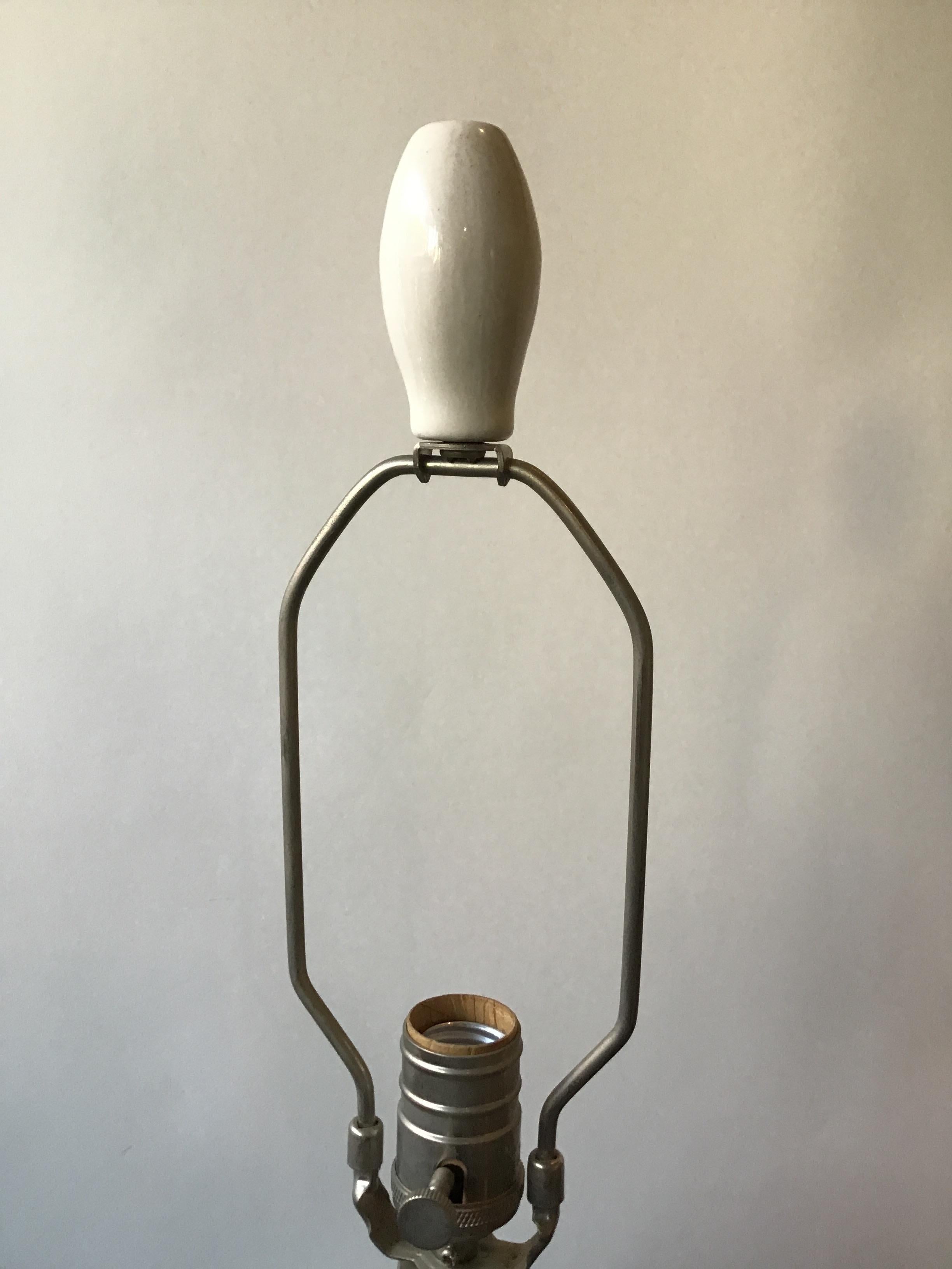 Jill Rosenwald Ceramic Striped Lamp For Sale 1