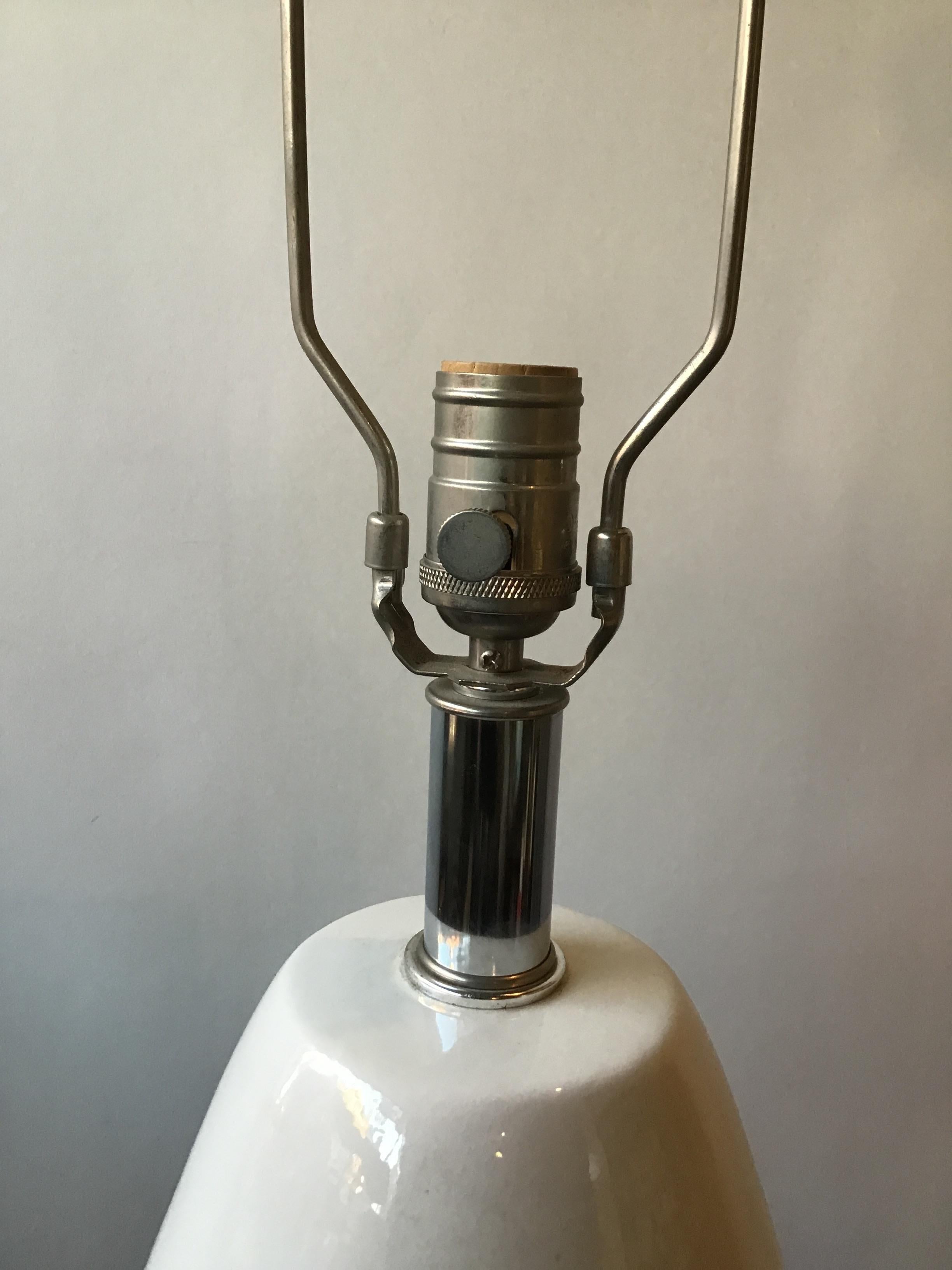 Jill Rosenwald Ceramic Striped Lamp For Sale 2